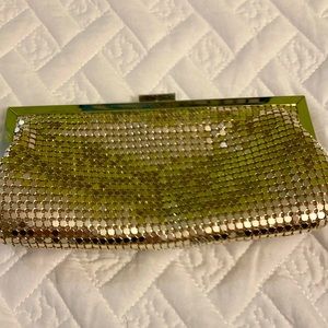 Gold mesh clutch